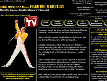 Tablet Screenshot of freddie-mercury-tribute.co.uk